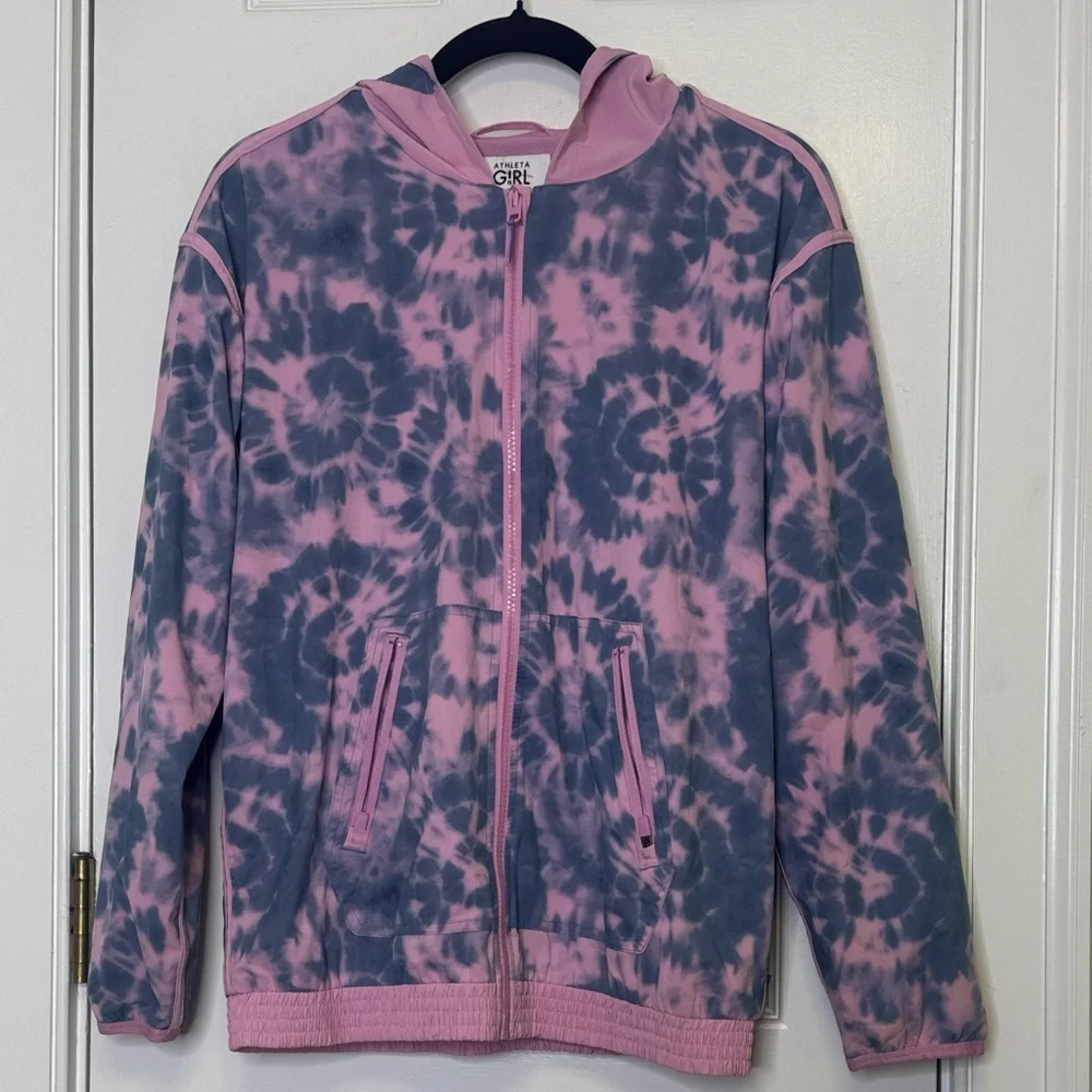 ⚽️ Athleta Girl Happy Go Lucky Zip Hooded Jacket – Size XXL (Fits XS-S Women)